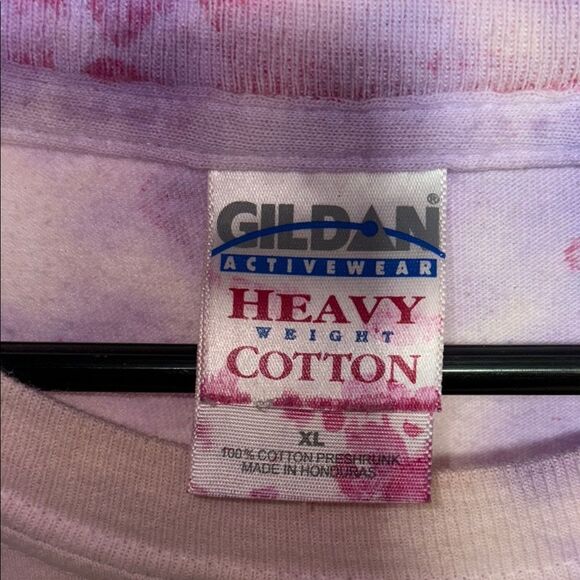 Gildan Purple and Pink Tie-Dye Short Sleeve Tee - Picture 7 of 7